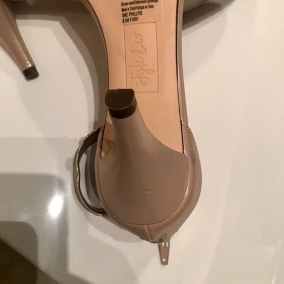 Ankle strap kitten heels with bling - Picture 3 of 3